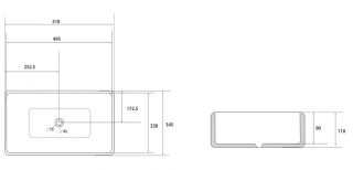 Раковина ABBER Rechteck AC2207MB 51см чёрный матовый